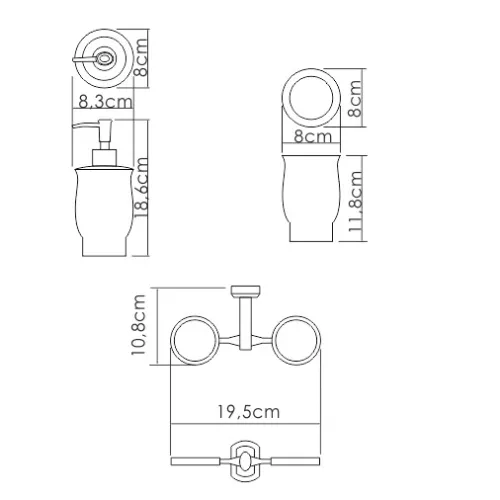 Держатель стакана и дозатора WasserKRAFT  K-24189, изображение 3