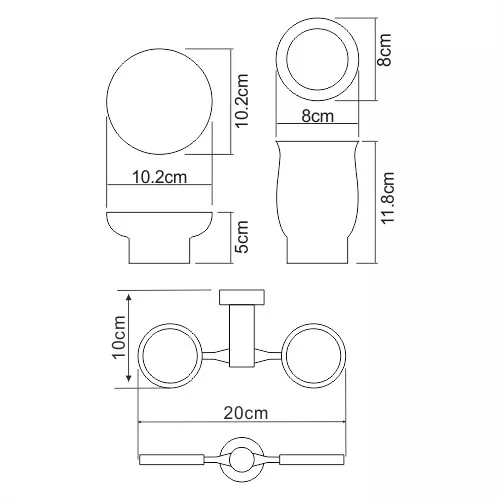 Держатель стакана и мыльницы WasserKRAFT  K-24226, изображение 3