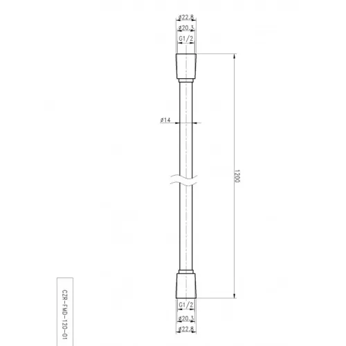 Гибкий шланг PVC Cezares, Выбрать размер: 1,2 м, Выбрать цвет: Хром, изображение 2
