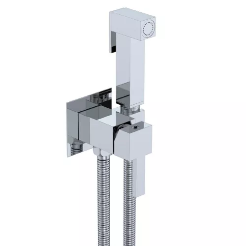 Смеситель для гигиенического душа со штуцером и держателем Cezares CZR-SET-DA2-ID3-FMM120-01