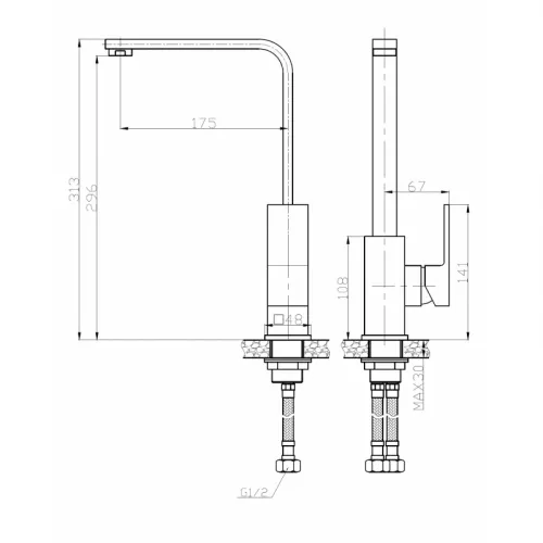 Смеситель для кухни однорычажный WeltWasser WW MX  KASSEL 706, изображение 2