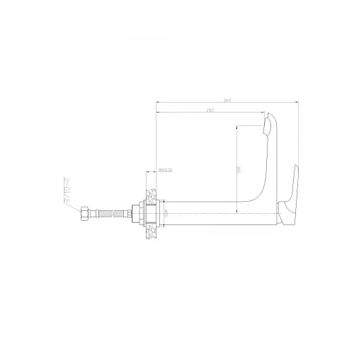 Смеситель для умывальника однорычажный, высокий WeltWasser WW MX  BONN 315, Выбрать цвет: Хром, изображение 2