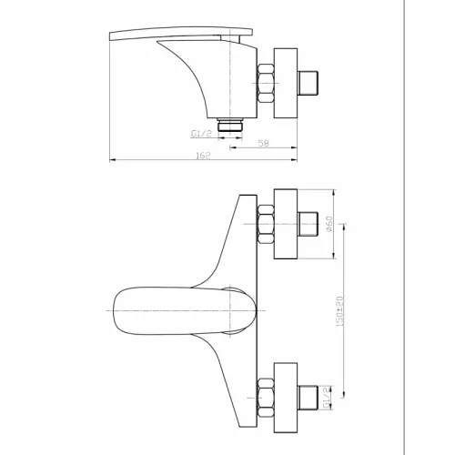 Смеситель для ванны однорычажный WeltWasser WW MX  ESSEN 604, изображение 2