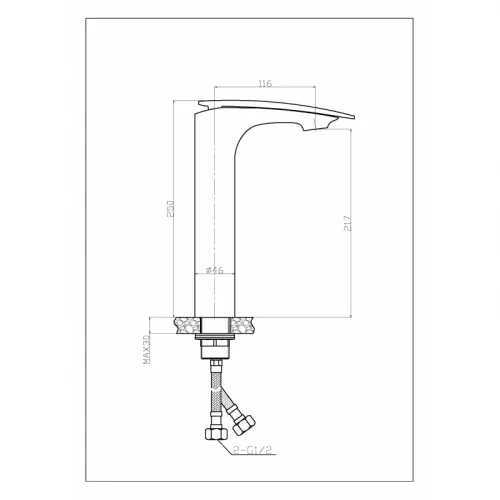 Смеситель для умывальника однорычажный, высокий WeltWasser WW MX  ESSEN 615 10000001994, Выбрать цвет: белый , изображение 2