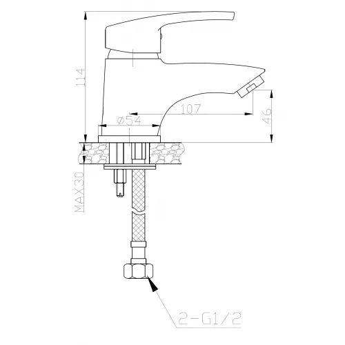 Смеситель для умывальника однорычажный WeltWasser WW MX  ISAR 501, изображение 2