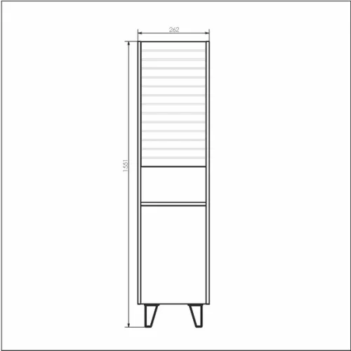 COMFORTY. Шкаф-колонна "Клеон-40" белый/дуб дымчатый, изображение 6