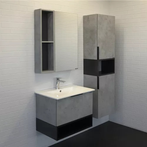 Тумба-умывальник Comforty Франкфурт, Выбрать размер: 60, Выбрать цвет: Бетон светлый, Комплектация: раковина Comforty 60E, изображение 4