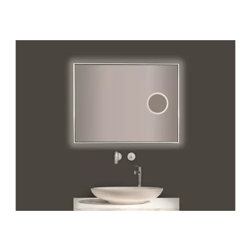 Зеркало с подсветкой + увел.линза  Esbano ES-3803KDF 100х80