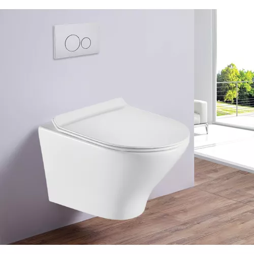 Санфаянс: Унитаз подвесной ESBANO ASTER (White) 495x365x315 1 в магазине Акватория