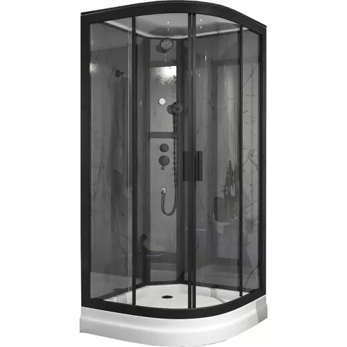 Душевые кабины и сауны: Душевая кабина четверть круга Timo Premium ILMA-901/909 B 1 в магазине Акватория