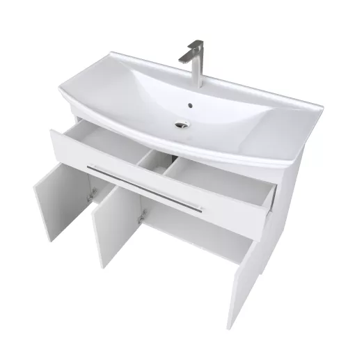 Тумба напольная с раковиной 1Marka Lina New, Выбрать размер: 105, изображение 2