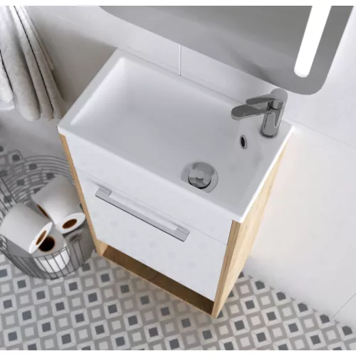 Тумба напольная с раковиной 1Marka Lira, Выбрать цвет: Дуб Сонома, изображение 13