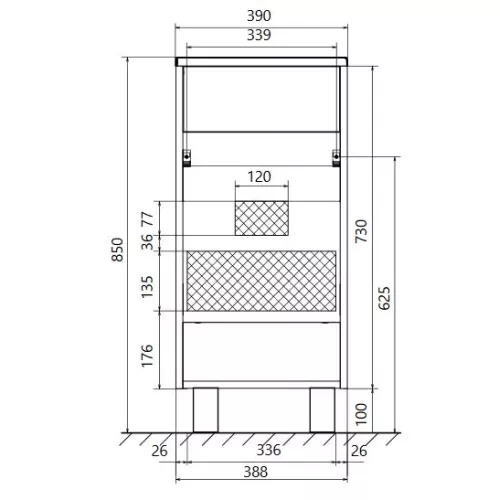 Тумба напольная с раковиной 1Marka Lira, Выбрать цвет: Дуб Сонома, изображение 23