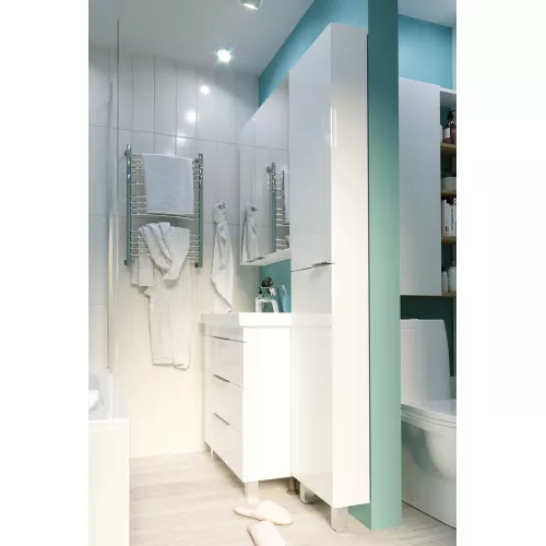 Тумба напольная без  раковины 1Marka Gaula 3 ящика, Выбрать размер: 60, Выбрать цвет: Белый, изображение 3