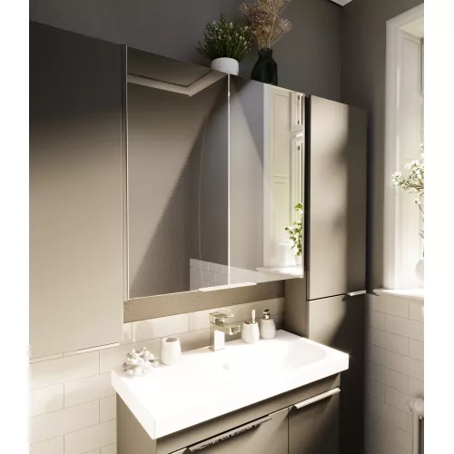 Зеркальный шкаф 1Marka Gaula, Выбрать размер: 60, Выбрать цвет: Черный, изображение 3