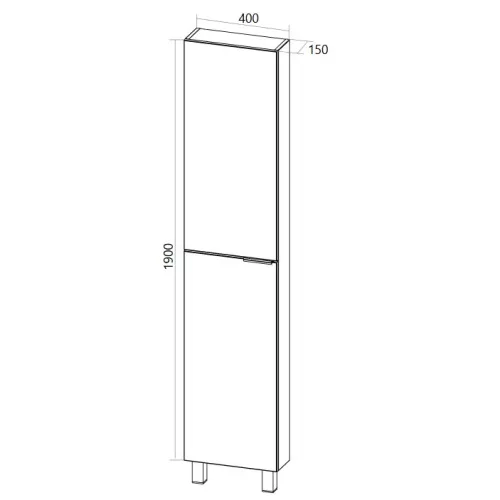 Пенал напольный 1Marka Gaula, Выбрать цвет: Белый, изображение 3