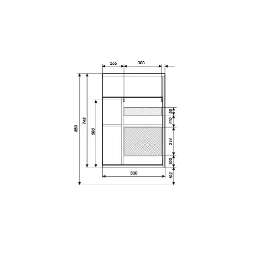 Тумба с раковиной 1Marka Stretto, Выбрать размер: 50, изображение 12