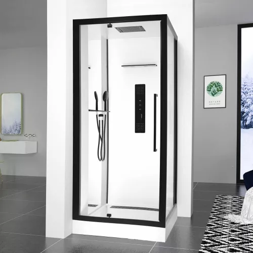 Душевая кабина без пара Black&White G8022 90х90 см квадратная, изображение 2