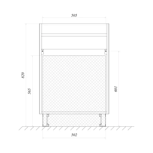 Тумба напольная без раковины 1Marka Кода, Выбрать размер: 60, изображение 10