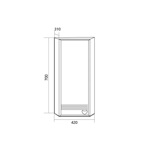Шкаф угловой подвесной 1Marka Story, Ориентация: левая, изображение 4