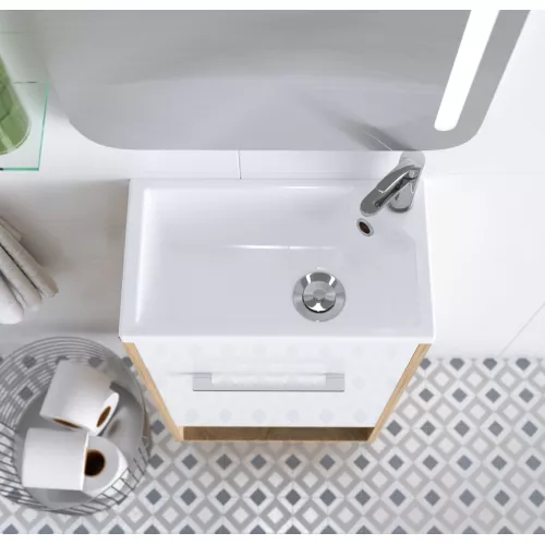 Тумба напольная с раковиной 1Marka Lira, Выбрать цвет: Дуб Сонома, изображение 14