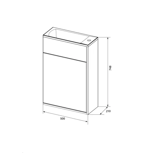 Тумба с раковиной 1Marka Stretto, Выбрать размер: 50, изображение 13