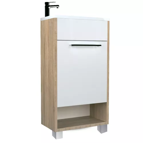 Тумба напольная с раковиной 1Marka Lira, Выбрать цвет: Дуб Сонома, изображение 7