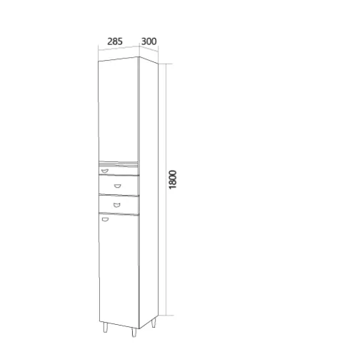 Пенал напольный 1Marka Story, Ориентация: левая, изображение 6