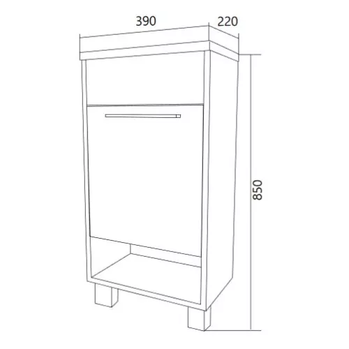 Тумба напольная с раковиной 1Marka Lira, Выбрать цвет: Дуб Сонома, изображение 22
