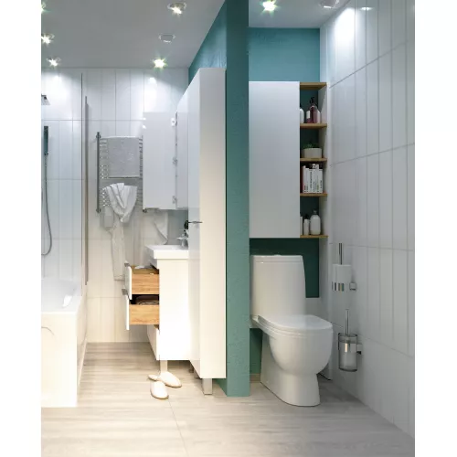 Шкаф напольный 1Marka Gaula 60, Выбрать цвет: Белый, изображение 5