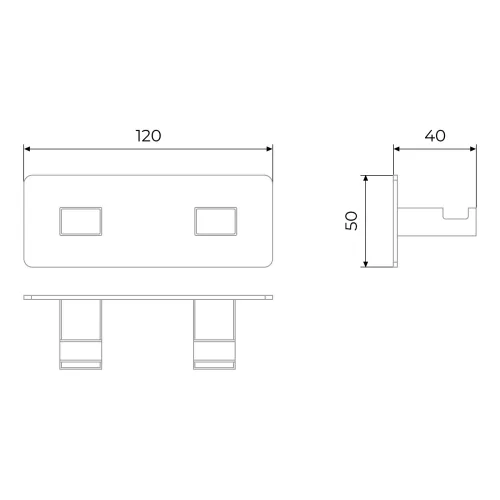 Вешалка-2 крючка Timo Selene 10014/00, изображение 2