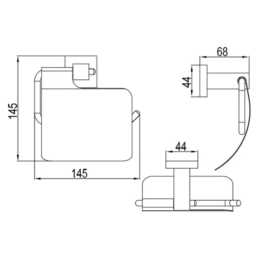 Бумагодержатель Timo Selene, Выбрать цвет: Хром, изображение 2