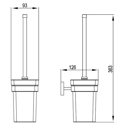 Щетка для туалета Timo Selene 10061, Выбрать цвет: Хром, изображение 2