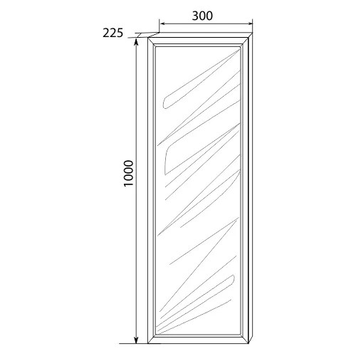 Пенал подвесной 1Marka Glace , Ориентация: левая, изображение 3