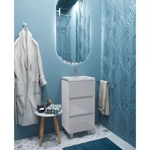 Тумба напольная с раковиной 1 Marka Bumble 2 ящика, Выбрать размер: 40, изображение 4