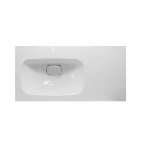 Тумба напольная с раковиной Style Line Альба (2 ящ./корзина) Барселона 90 Левая, Люкс, белый, PLUS, Ориентация: левая, изображение 8