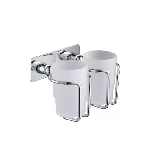 Стакан для зубных щеток двойной Timo Nelson, Выбрать цвет: Хром