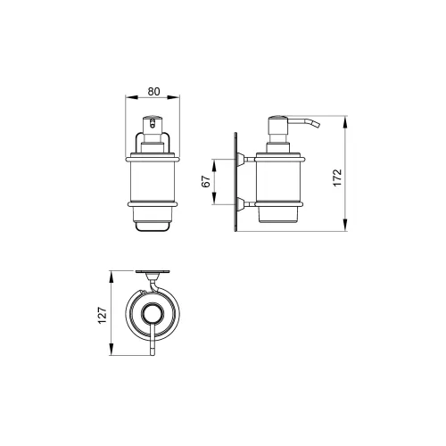 Дозатор Timo Nelson 150038, Выбрать цвет: Хром, изображение 2