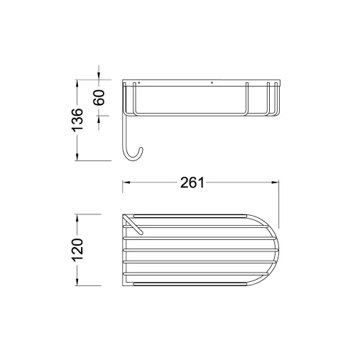 Полка с одним крючком Timo Nelson, Выбрать цвет: Антик, изображение 2
