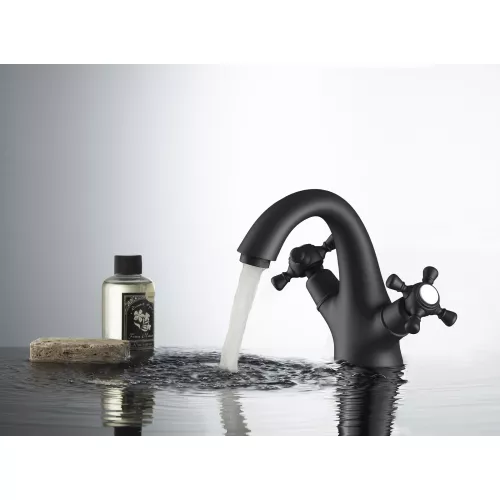 Смеситель для раковины Timo Nelson 1911/03F, Выбрать цвет: Черный, изображение 2