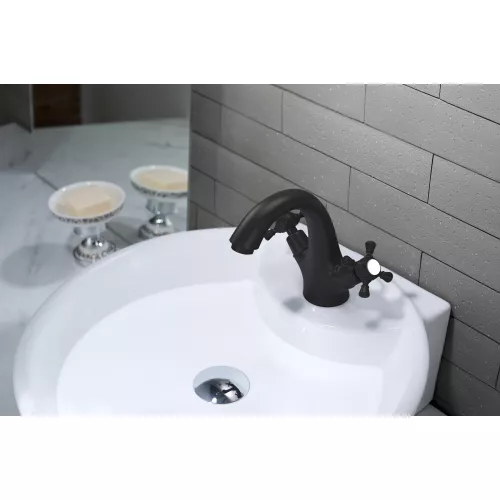 Смеситель для раковины Timo Nelson 1911/03F, Выбрать цвет: Черный, изображение 3