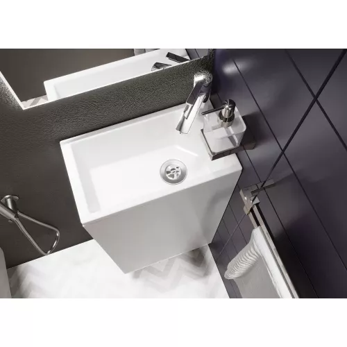 Тумба напольная с раковиной 1Marka Laura 1 дверь, Выбрать цвет: Белый, изображение 7