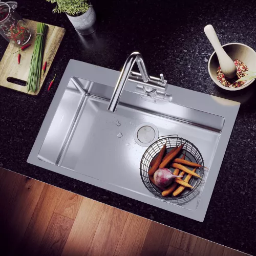 Смеситель для кухни с подключением фильтра и выдвижной лейкой Timo Saona 2356/00FL, Выбрать цвет: Хром, изображение 2