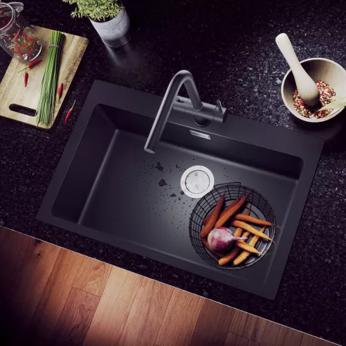 Смеситель для кухни с подключением фильтра и выдвижной лейкой Timo Saona 2356/03FL, Выбрать цвет: Черный, изображение 2