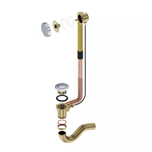 Слив перелив Timo 8003/00, Выбрать цвет: Хром, изображение 2