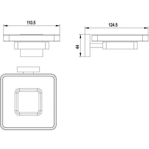 Мыльница со стеклом Timo Selene, Выбрать цвет: Золото, изображение 2