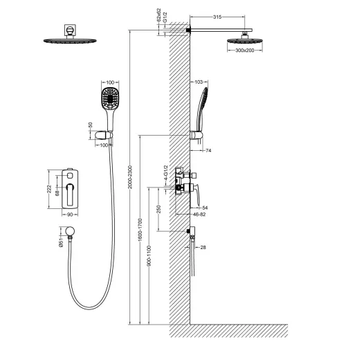 Душевая система встроенная Timo Helmi SX-4069/03SM, изображение 5