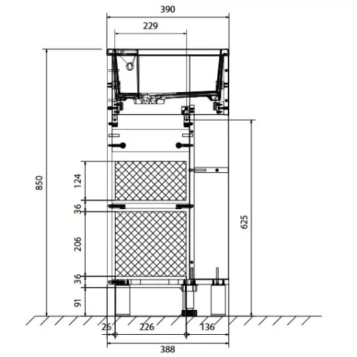 Тумба напольная с раковиной 1Marka Laura 1 дверь, Выбрать цвет: Белый, изображение 10