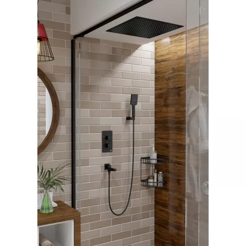 Душевая система встроенная с термостатом Timo Petruma SX-5019, Выбрать цвет: Черный, изображение 2