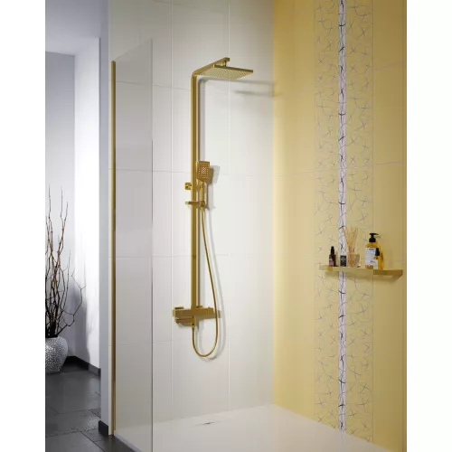 Душевая стойка с термостатом Timo Tetra-thermo SX-0169, Выбрать цвет: Золото, изображение 2